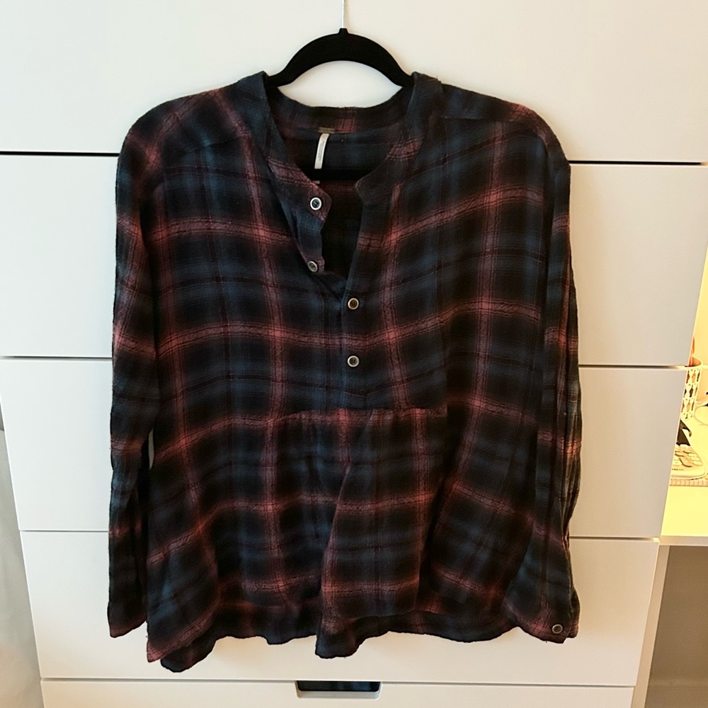 Free People plaid flannel